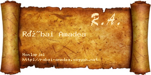 Rábai Amadea névjegykártya